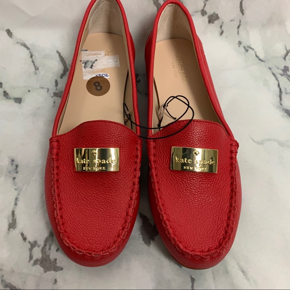 *NEW* Kate Spade Corrie Red Loafers Size 8